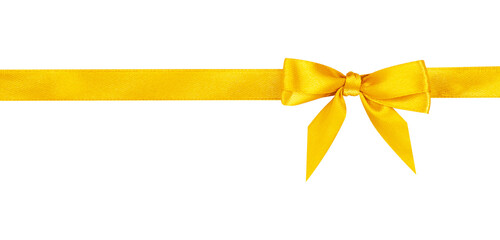 shiny yellow ribbon with bow
