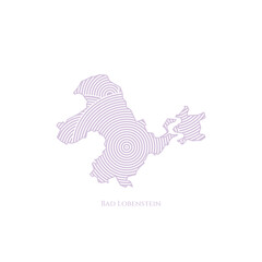 Bad Lobenstein Map - World Map International vector template. German region silhouette vector illustration