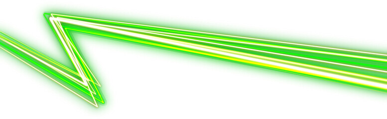 glowing green neon technology line effect
