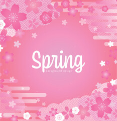 Fototapeta na wymiar 和を感じる春の背景イメージ