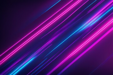 Fototapeta premium 3d render Abstract Geometric figure in neon light 