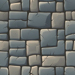 Obraz premium Patrón Textura de Pared o suelo de roca enlosable sin bordes estilo para videojuegos