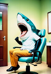 Shark in dentist's office