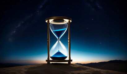 Sand Dune Hourglass at Sunset