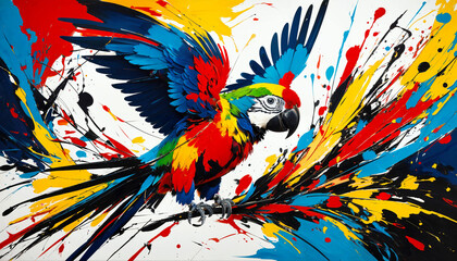 Abstract Colorful Parrot