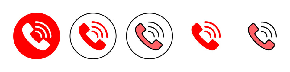 Call icon set illustration. telephone sign and symbol. phone icon. contact us