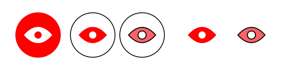 Fototapeta premium Eye icon set illustration. Eye sign and symbol. Look and Vision icon.
