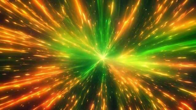 Emerald and Citrine Symphony: Bursting Fireworks Paint a Canvas of Light on a Velvet Night