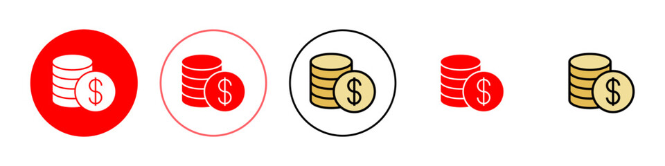 Money icon set illustration. Money sign and symbol