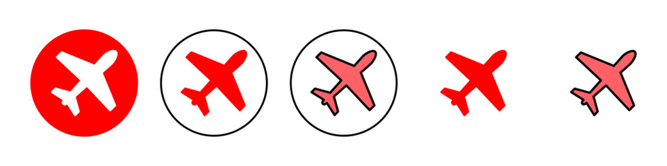 Plane icon set illustration. Airplane sign and symbol. Flight transport symbol. Travel sign. aeroplane