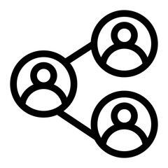 Connection Icon Illustration in Line Style, Suitable for Web & Apps, Presentation, or Social Media