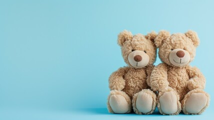 Obraz premium Two bears seated side by side