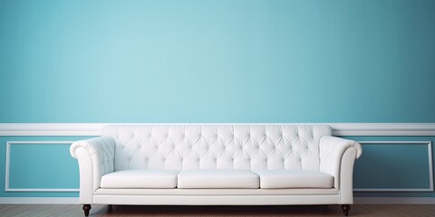 sofa in room, color white