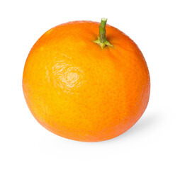 Fresh ripe juicy tangerine isolated on white