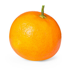 Fresh ripe juicy tangerine isolated on white
