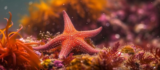 Red Starfish Seeks Red Seafloor in Stunning Underwater Wildlife Encounter
