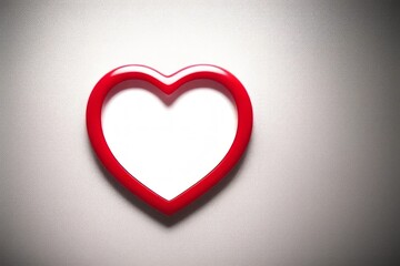 Red heart icons 3d illustration