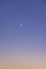 moon with sunset