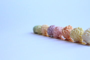 Candies with white background