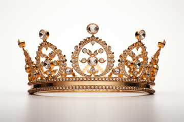 Jeweled Elegance Gold Crown Encrusted with Precious Stones