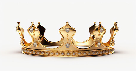 Regal Minimalism Pure Gold Crown with Rounded Accents