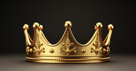 Monarch's Glory Opulent Gold Crown with Timeless Design