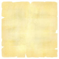 Obraz premium Soft yellow aged paper texture with worn edges and subtle folds. Ideal for vintage backgrounds, scrapbooking, invitations, retro documents, and artistic designs.