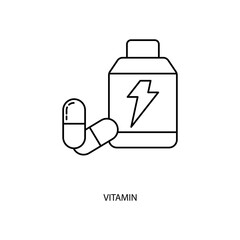 vitamin Icon Vector Design Template. Editable Stroke.