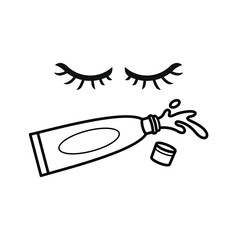 Make up cosmetics beauty girl theme vector design art