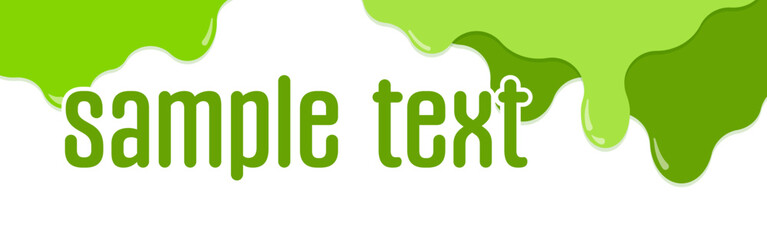 フレーム素材_垂れた液体_黄緑