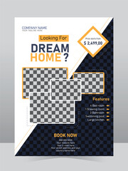 Real estate flyer design template