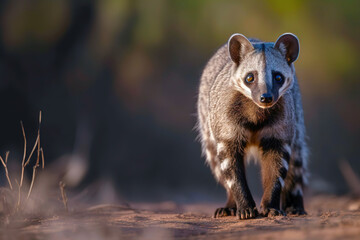 Fototapeta premium African Civet full wide, shot full body, Wildlife photo.