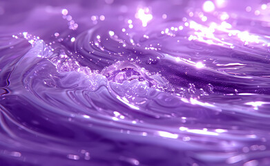 Naklejka na ściany i meble a purple liquid in purple swirling water