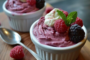 Purple smoothie ice cream