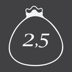 Zakat of 2.5% vector illustration icon for comply in Islam Religion Pillar