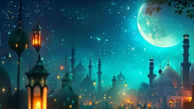 ramadan kareem background. 4k video animation