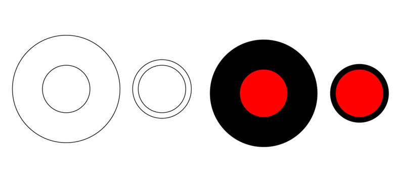 outline Delboeuf illusion icon
