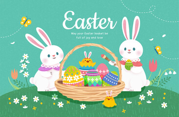 3D Easter animal illustration