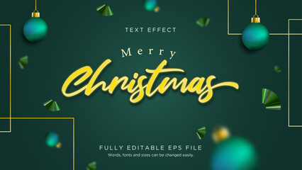 Green Merry Christmas Text Effect Font Type