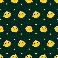 Cute baby pattern. Cheerful chickens. Print for children's clothing