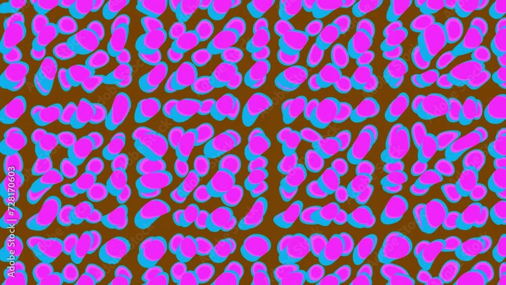 Aufkleber colourful trippy 2d psychedelic abstract background animation motion graphics geometric shape patter