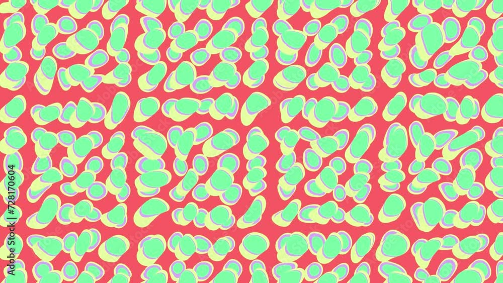 Poster colourful trippy 2d psychedelic abstract background animation motion graphics geometric shape patter