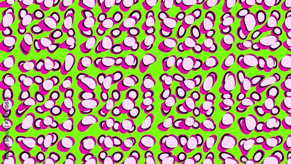 Poster colourful trippy 2d psychedelic abstract background animation motion graphics geometric shape patter