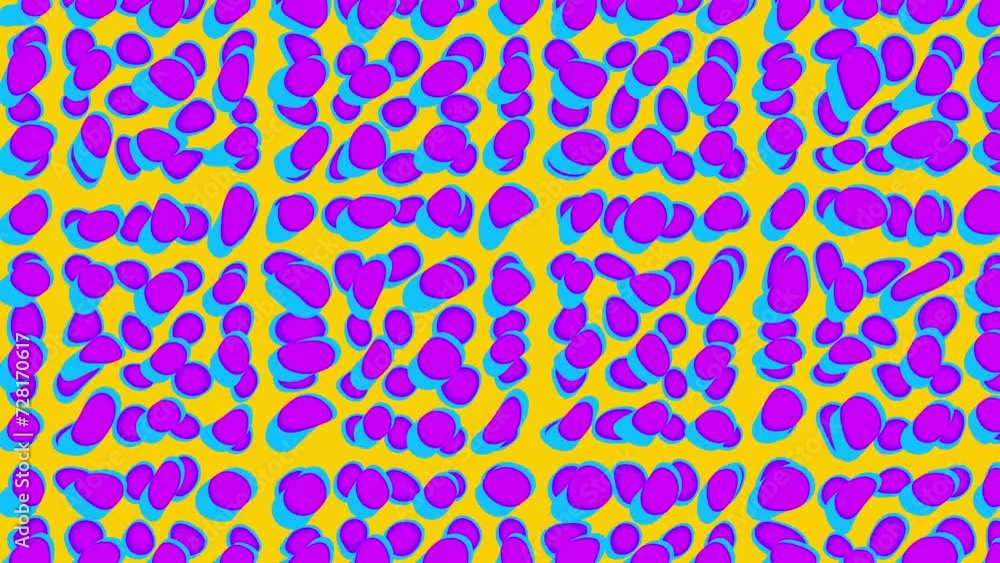 Poster colourful trippy 2d psychedelic abstract background animation motion graphics geometric shape patter