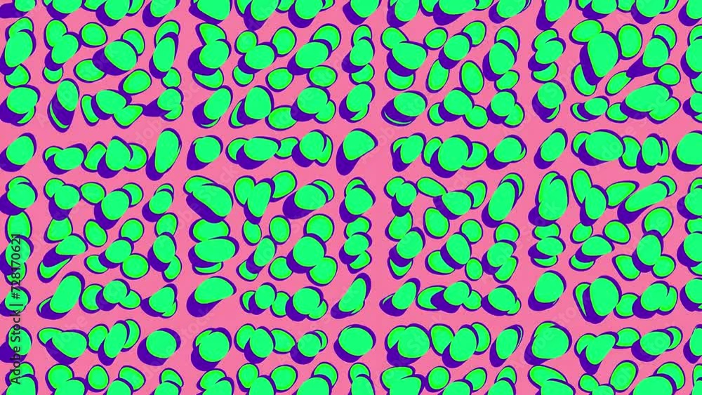 Poster colourful trippy 2d psychedelic abstract background animation motion graphics geometric shape patter