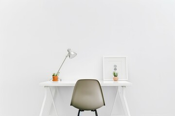The image depicts a dental office that combines elements of luxury and cleanliness, showcasing a white dental chair surrounded by dental instruments within a space that integrates aspects of kitchen, 