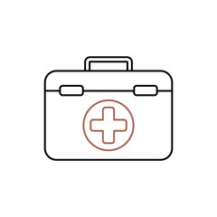 first aid kit Icon Vector Design Template. Editable Stroke.