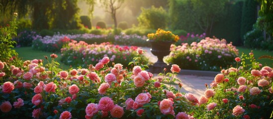 Blooming Rose Garden for Serene and Design: A Delightful Rose Garden for Mesmerizing Design