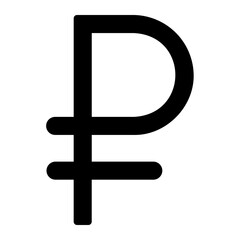 Fototapeta premium ruble sign