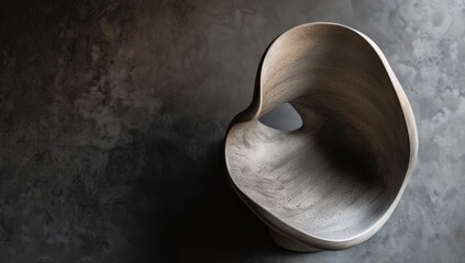 abstract curved wooden sculpture design